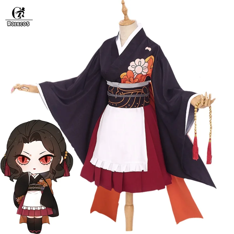 ROLECOS Kimetsu без Yaiba Kibutsuji Muzan Косплэй костюм демона убийцы Для женщин горничной