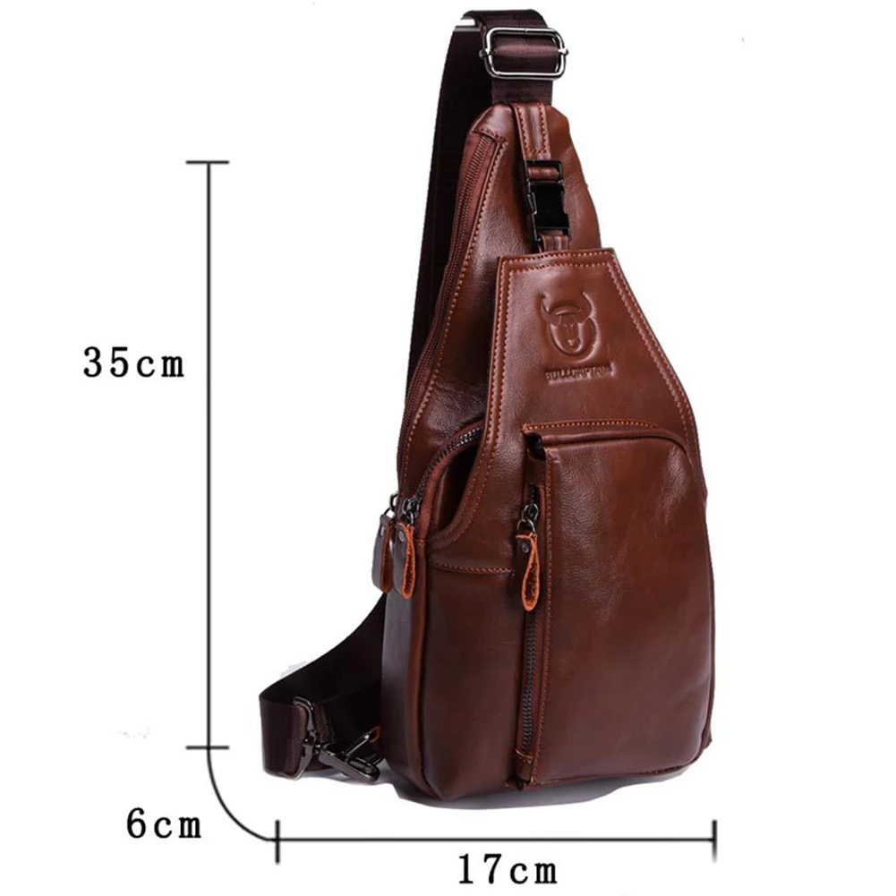 Повседневная мужская сумка на плечо из натуральной кожи |