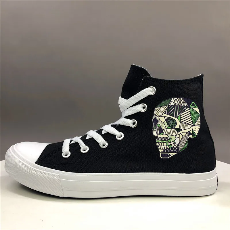 Холщовые кроссовки Wen для мужчин и женщин высокие с геометрическим рисунком