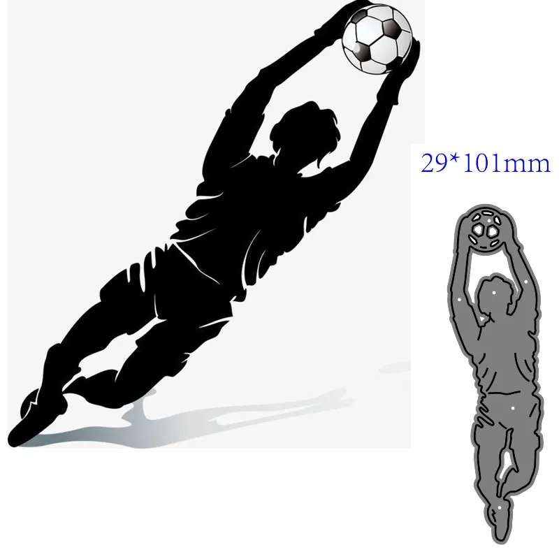 

Metal Cutting Dies Cut Mold Girl goalkeeper Decoration Scrapbook Paper Craft Knife Mould Blade Punch Stencils