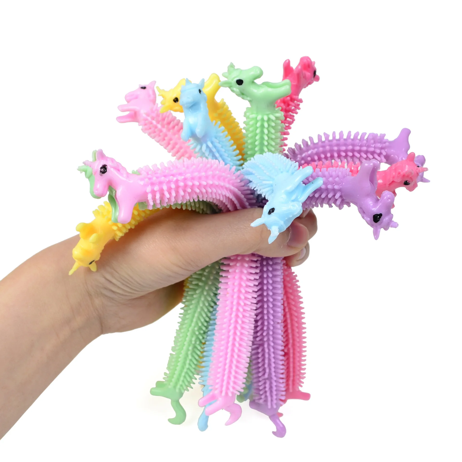 

2Pcs Stress Reliver Toys Worm Noodle Stretch String TPR Rope String Fidget Autism Vent Squeeze Toy for Adults Kids Children