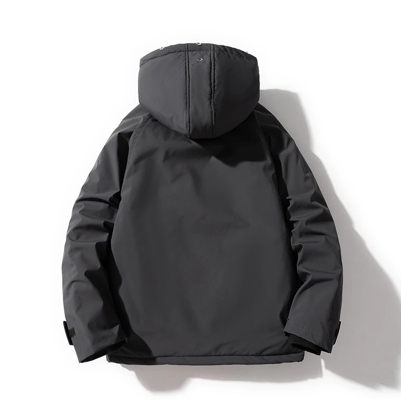 drop shipping 2023 new men's winter fur jackets and coats fashion casual hooded thickening overcoat 3 colors M-4XL AYG157