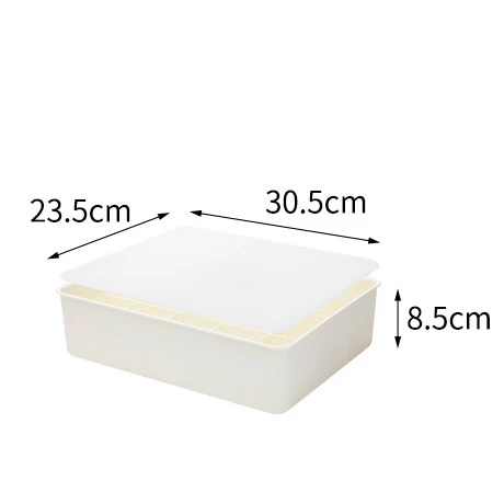 White 15 Grid Нижнее белье коробка с крышкой для хранения бытовой пластиковое нижнее белье Носки Бюстгальтер Органайзер Домашний шкаф Органайзер пыленепроницаемый - Цвет: White 15 Grid