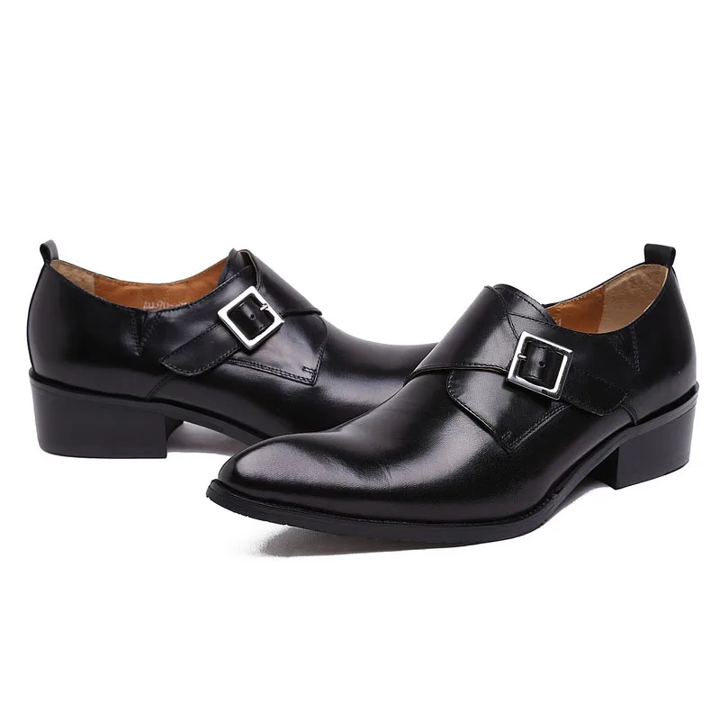 

Monk Strap Shoes Men Classic Evening Dress Luxury Genuine Leather Shoes Men Oxford Italian Brand Men Formal Shoes B10