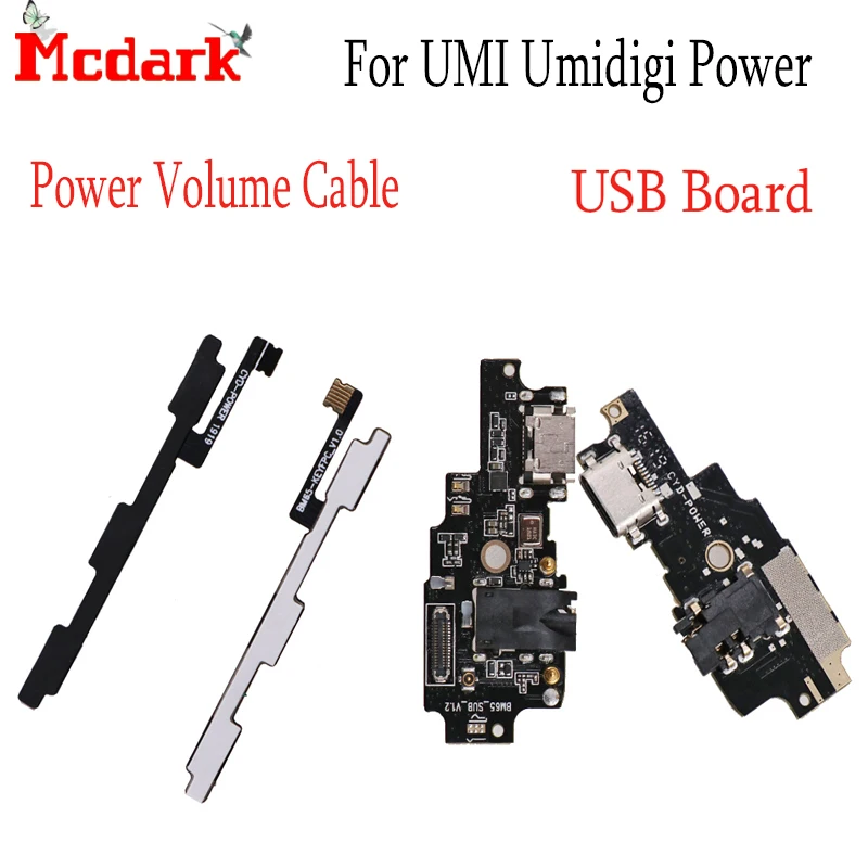 Для UMI Umidigi Мощность громкости и кнопка шлейф для Плата USB зарядки Порты разъёмы