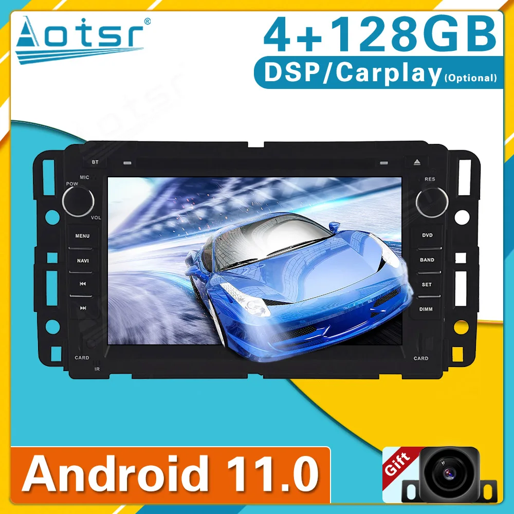 

Автомобильный мультимедийный плеер, DVD-плеер на Android 11, для GMC Yukon Tahoe 2007-2012, с GPS Навигатором, 4G LTE CARPLAY