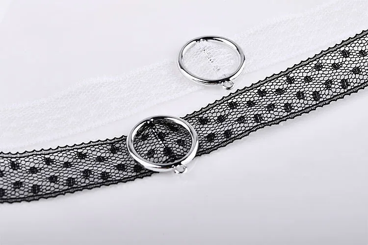 Ожерелье из материала для сережек ручной работы черно-белые аксессуары и