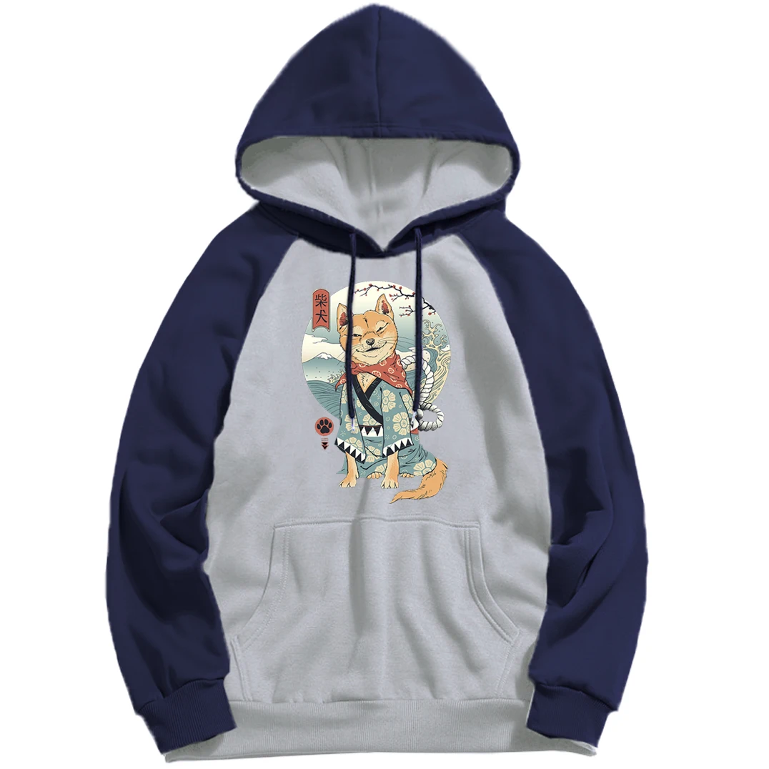 Женская толстовка с принтом shaba Inu свободная повседневная спортивная капюшоном