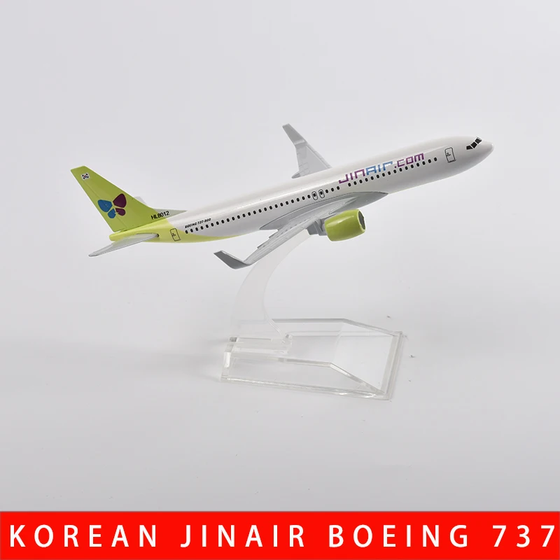 Модель самолета JASON TUTU 16 см Корейская модель JINAIR Боинг 737 Литые металлические
