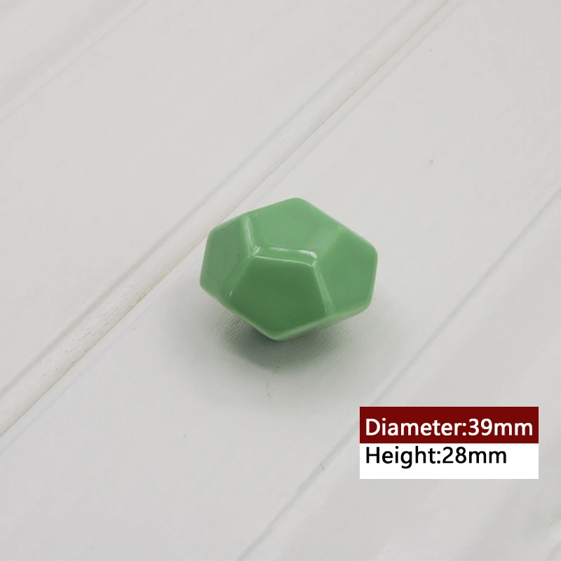 

Polygonal Ceramic Cabinet Handle Candy Color Furniture Handle Kitchen Drawer Handle Kids Room Cabinet Handle Home Hardware