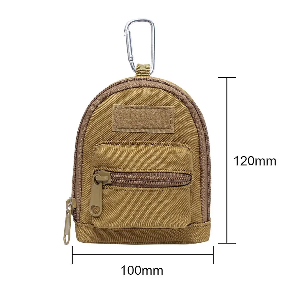 Поясная сумка с карабином нейлоновый кошелек для мелочи несколькими карманами