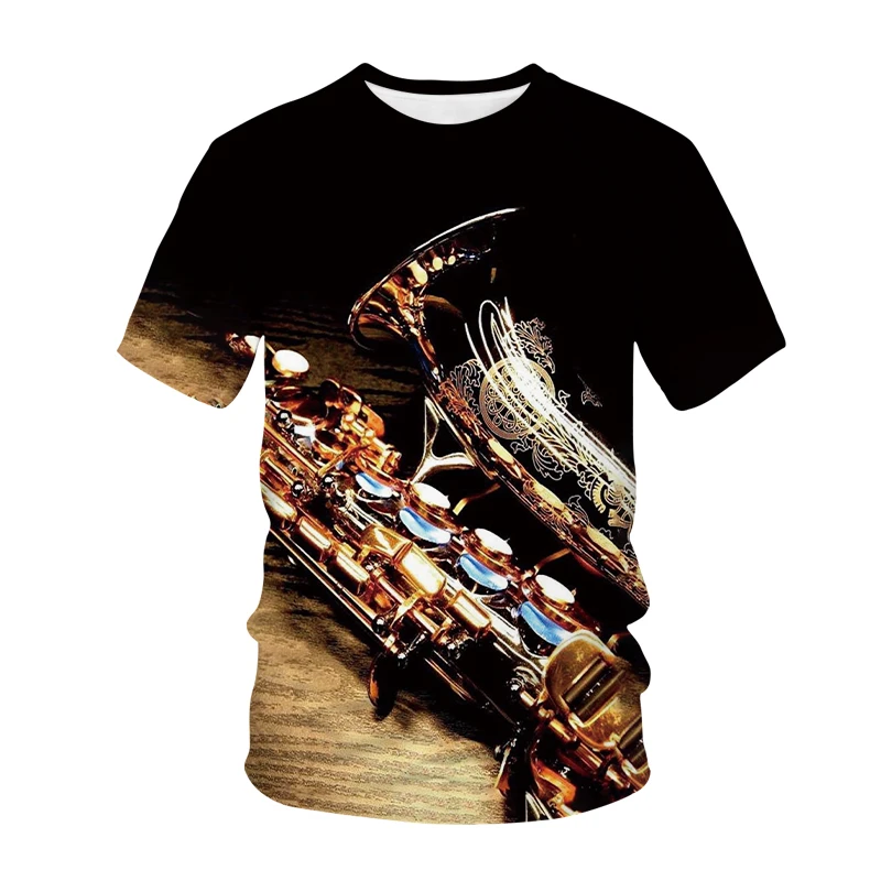 

Hipster Saxophone T shirt 3D Print Tshirt Men/Women Ropa Casual Gothic Streetwear O-neck Tee Shirt Homme Oversized Harajuku Tops