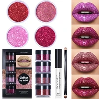 glitter halloween lip gloss pearl lip glaze lipstick set lasting lip kit shiny lip makeup box non stick cup lipstick cosmetic