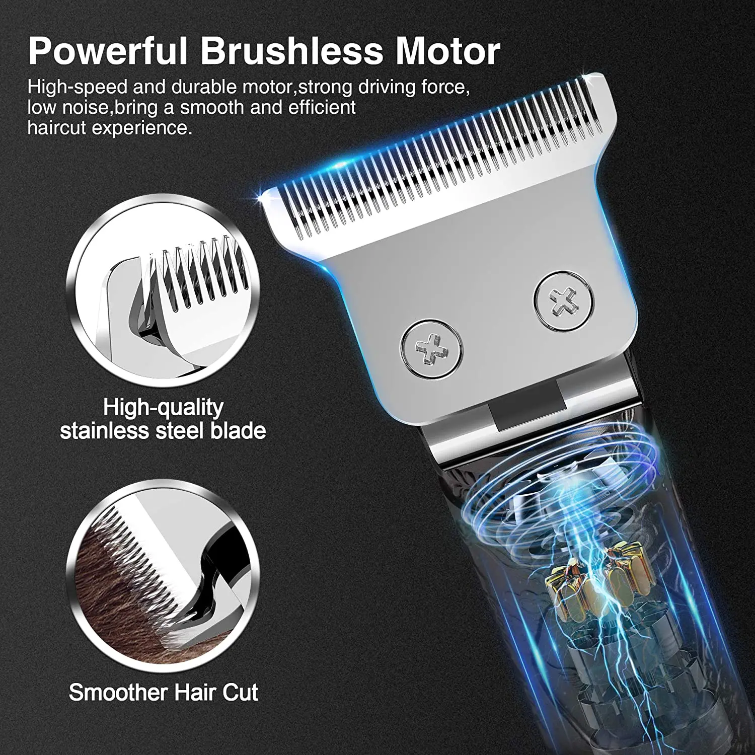 

LCD cordless zero gapped T blade hair trimmer outliner salon clippers USB rechargeable barber beard shaver for men haircut