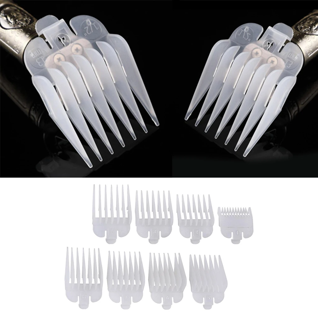 

Hair Clipper Guides Combs Professional Barber Salon Stylist Hair Trimmers Replacement Limit Guide Comb with 8 Size for 1 Set