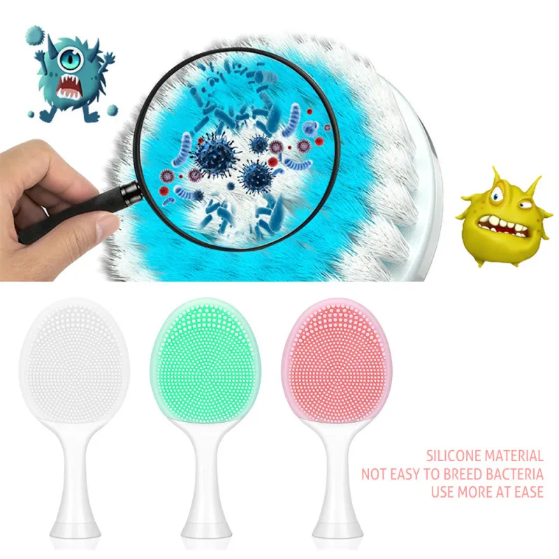 Очищающая щетка для лица с ручкой головы силиконовый массажер удаления макияжа |