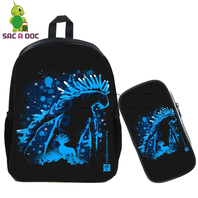 Рюкзак для мальчиков и девочек Studio Ghibli флуоресцентный школьный рюкзак с аниме