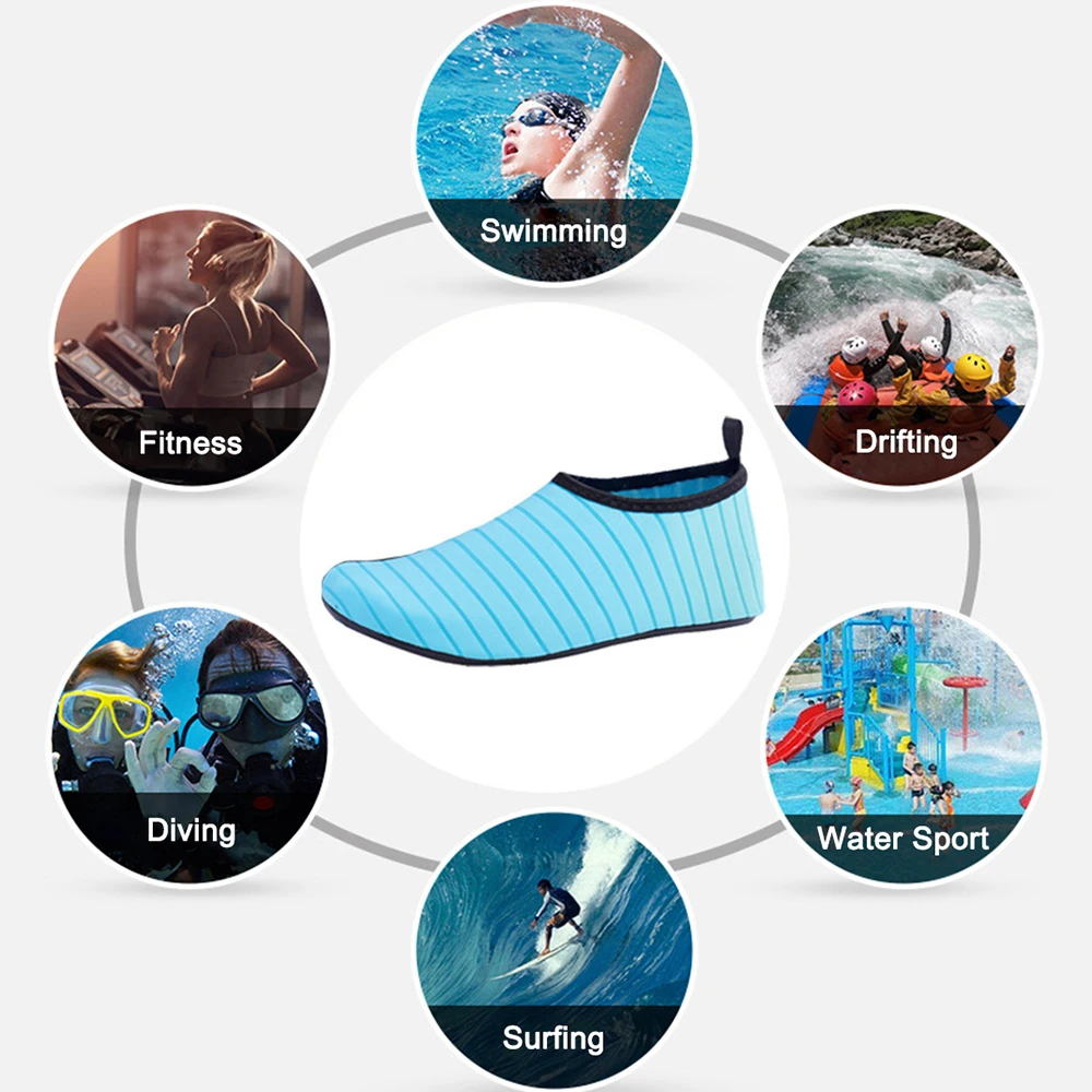 

Men Women Beach Barefoot Aqua Socks Sneakers Water Shoes Kids Adults Gym Sports Surfing Diving Swimming Bathing Snorkeling Shoes