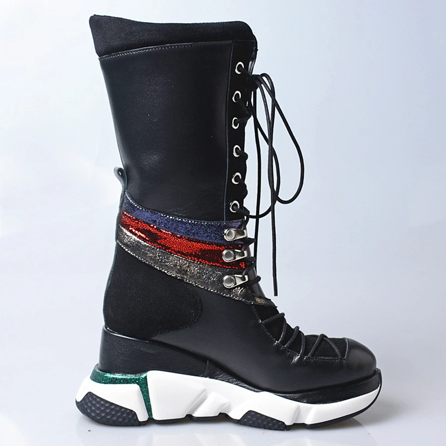 Женские кроссовки Prova perfeto черные красные повседневные ботинки из натуральной