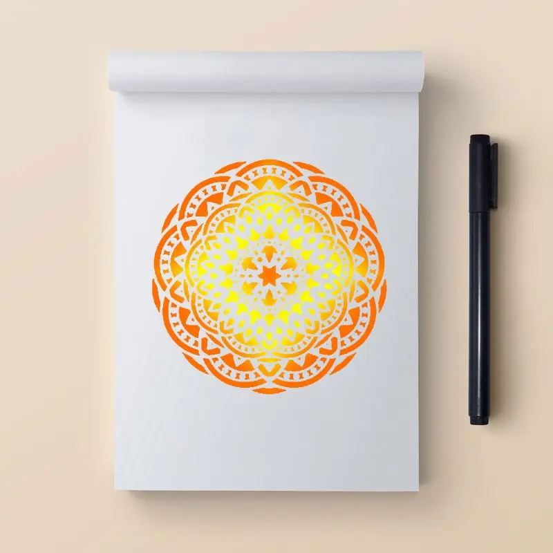 

9pcs/set Mandala Stencil Drawing Template for Tile Floor Painting Board Album