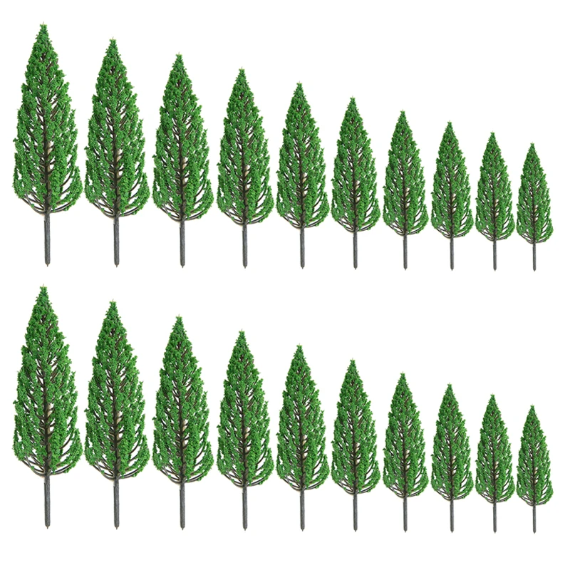 Новая модель зеленых деревьев 4 5 16 см в форме башни садового ландшафта 20