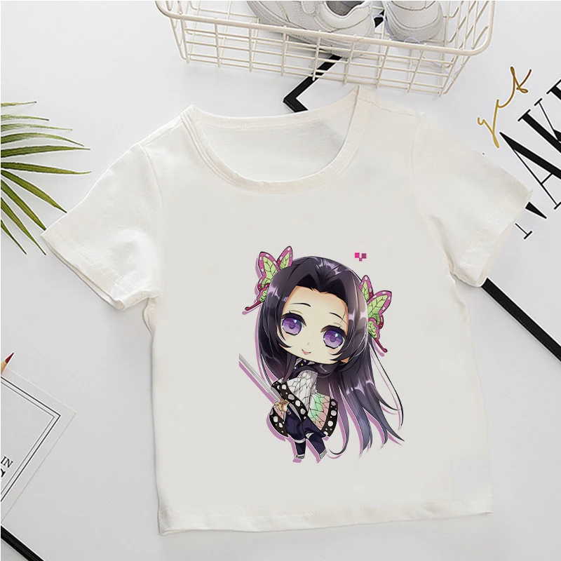 

Demon Blade printing summer Children Clothing Cartoon cute 2 years Shirt For Kids Fashion Boys Girls T shirt Sports wind Unisex