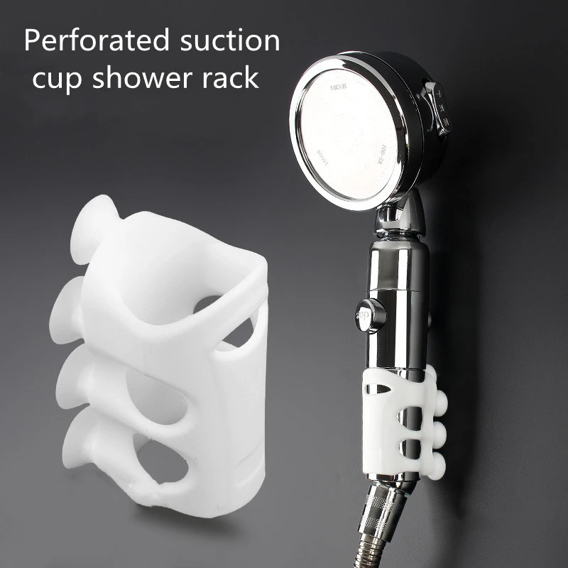 

Shower Suction Cup Bracket, Shower Nozzle Silicone Free Perforation, No Trace, Free Sticking Holder, Shower Bracket