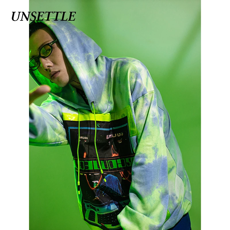 UNSETTLE 2020SS японский стиль хип хоп Толстовка для мужчин и женщин уличная одежда с
