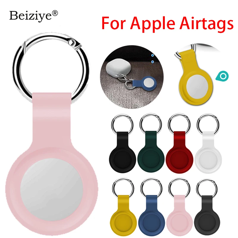 

Silicone Protective Case For Apple Airtags Liquid Protective Cover Sleeve For Apple Locator Tracker Anti-lost Device Keychain