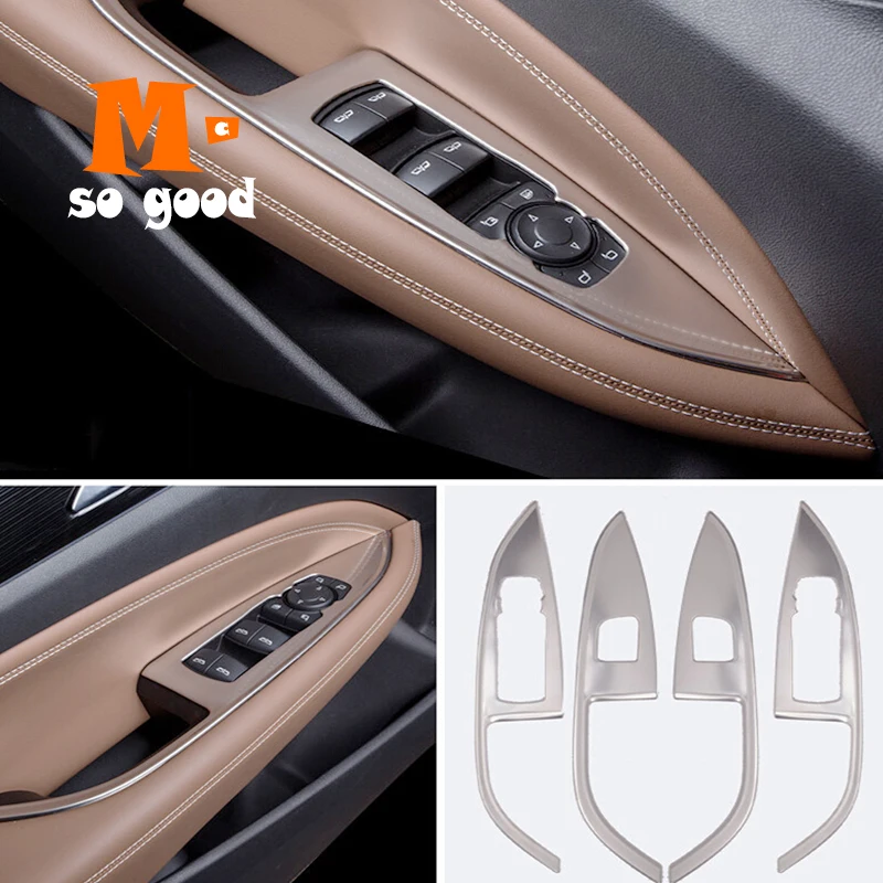 

Нержавеющая сталь для Vauxhall Opel Insignia 2017 2018 2019 двери автомобиля оконное стекло подъемника Управление переключатель Панель Крышка отделки сало...