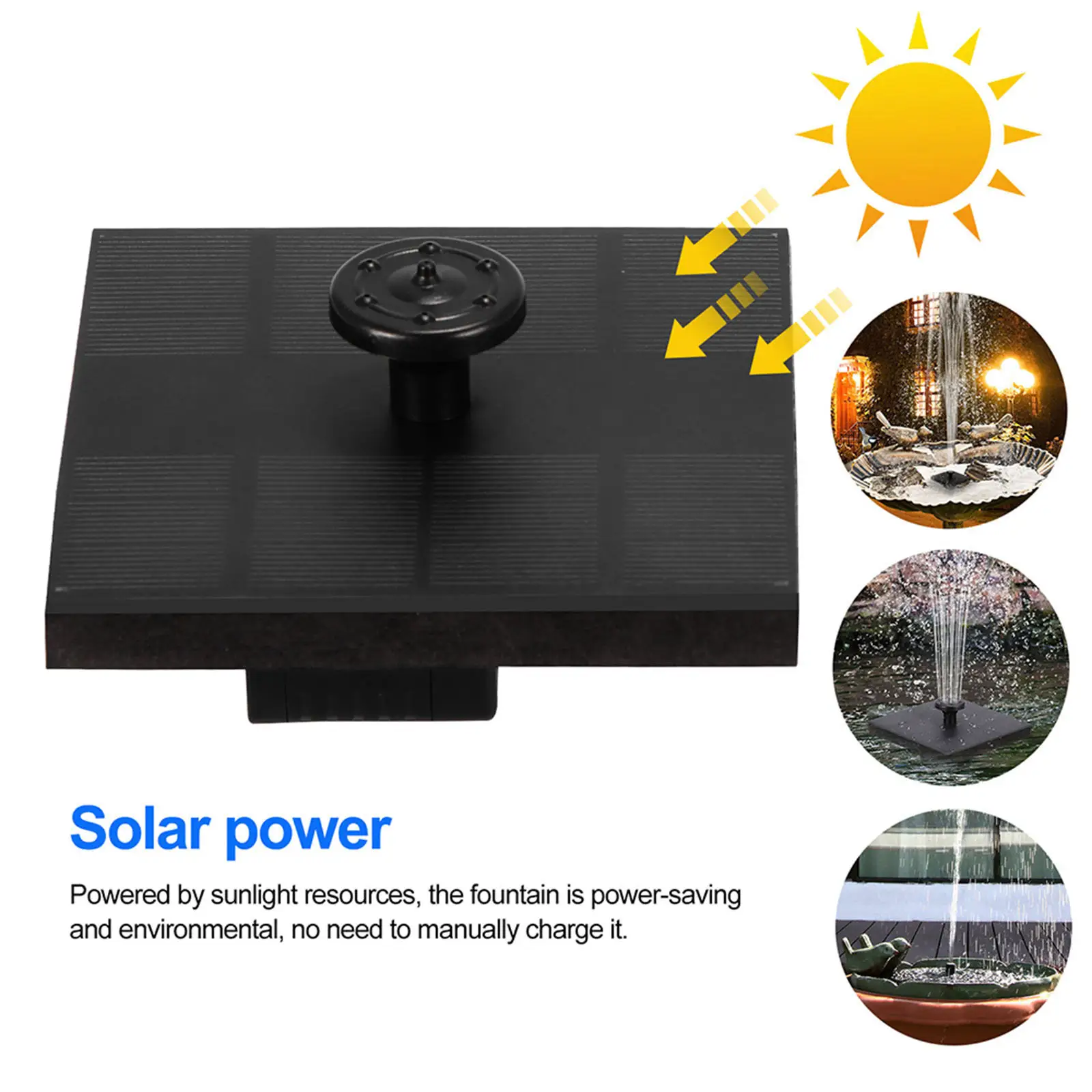 Solar Fountain Water Pump Floating Outdoor for Small Pond | Дом и сад