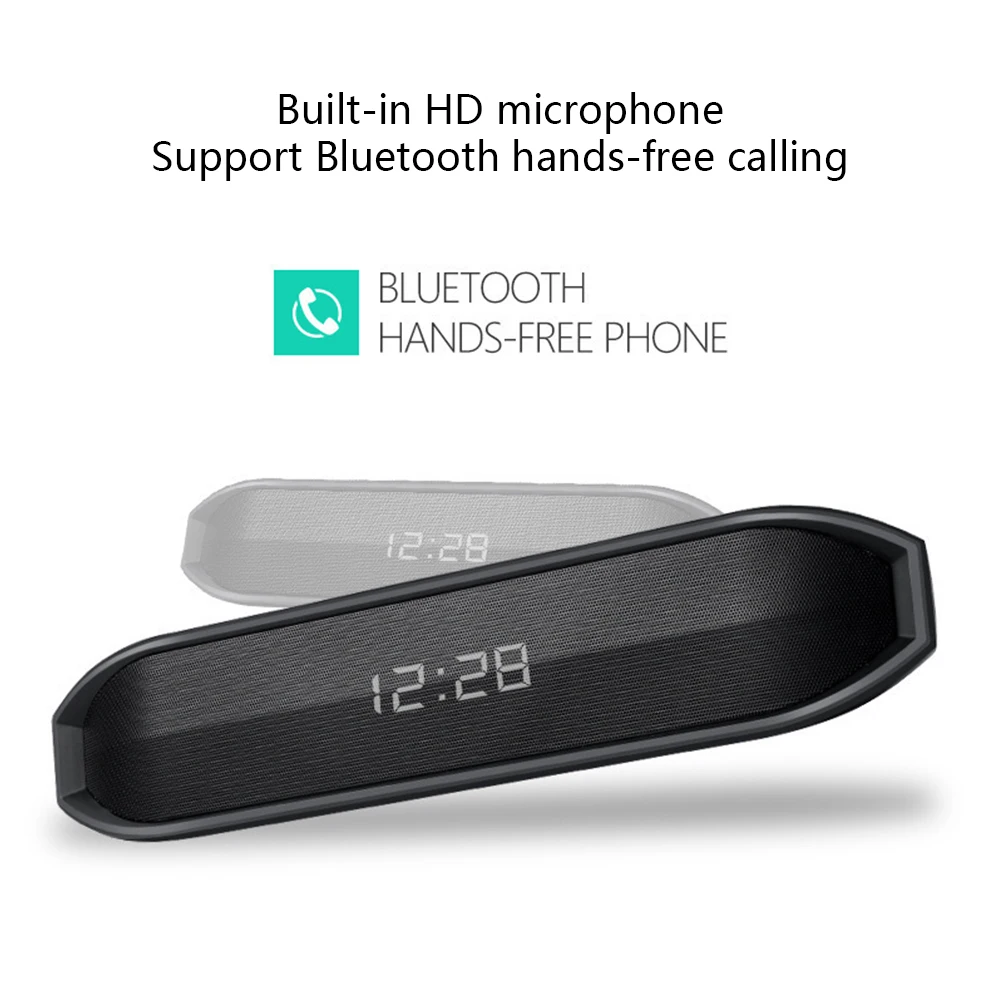 Bluetooth динамик сабвуфер будильник портативный беспроводной Перезаряжаемый