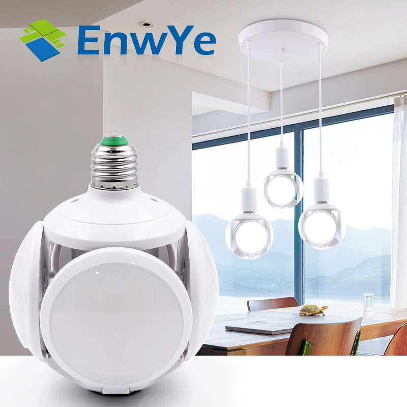 Сверхъяркая Складная Светодиодная лампа EnwYe E27 40 Вт 50 светильник в виде