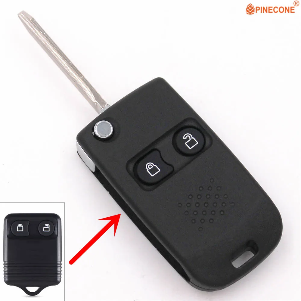 

PINECONE для Ford Kuga транзит Super Edge Raptor F250 F650 2 кнопки модифицированный Флип складной Автомобильный Брелок чехол