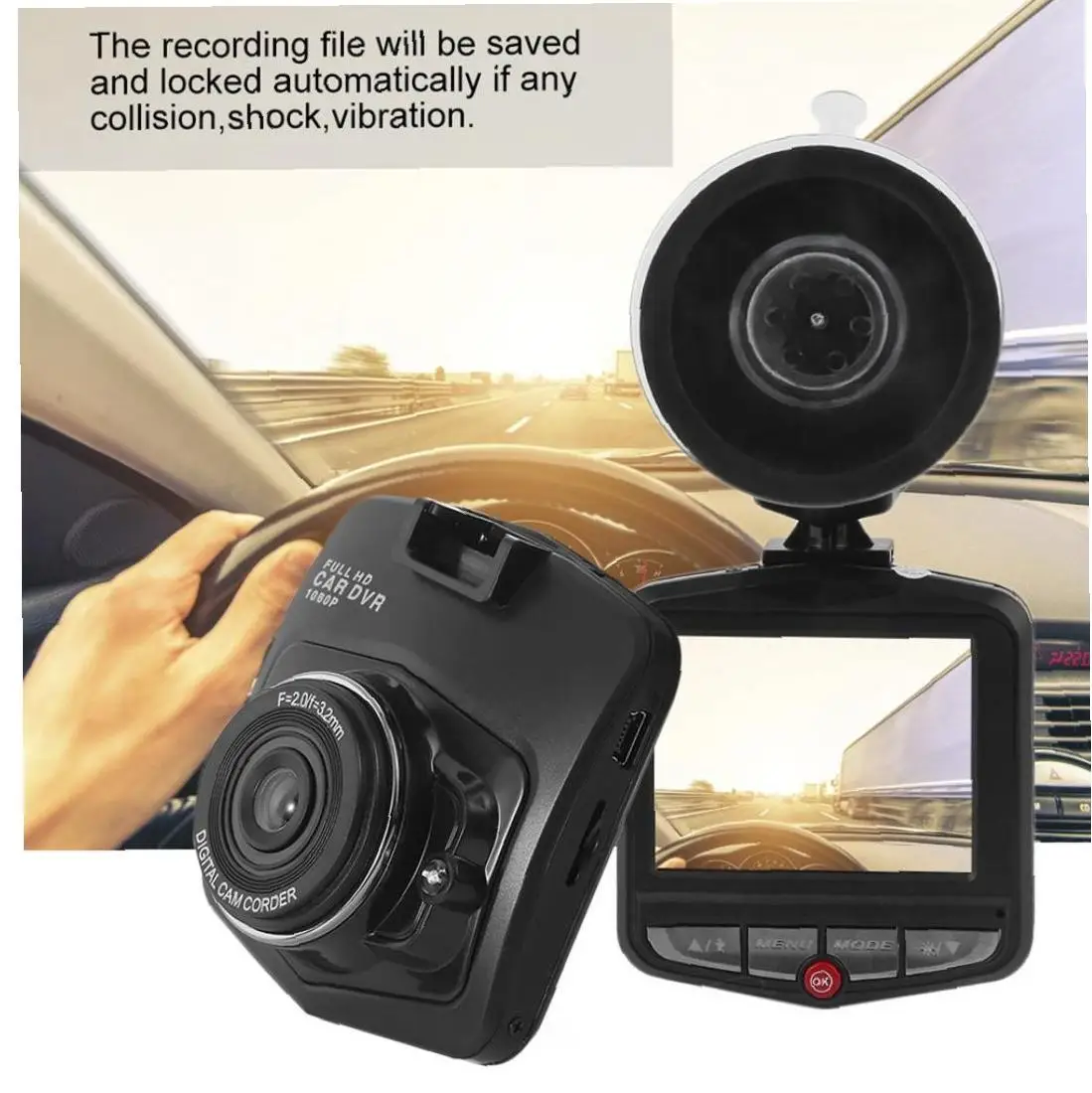 2 4 &quotHD lcd Автомобильный видеорегистратор для автомобиля Cam camera Video RecorderBlack|Кабели
