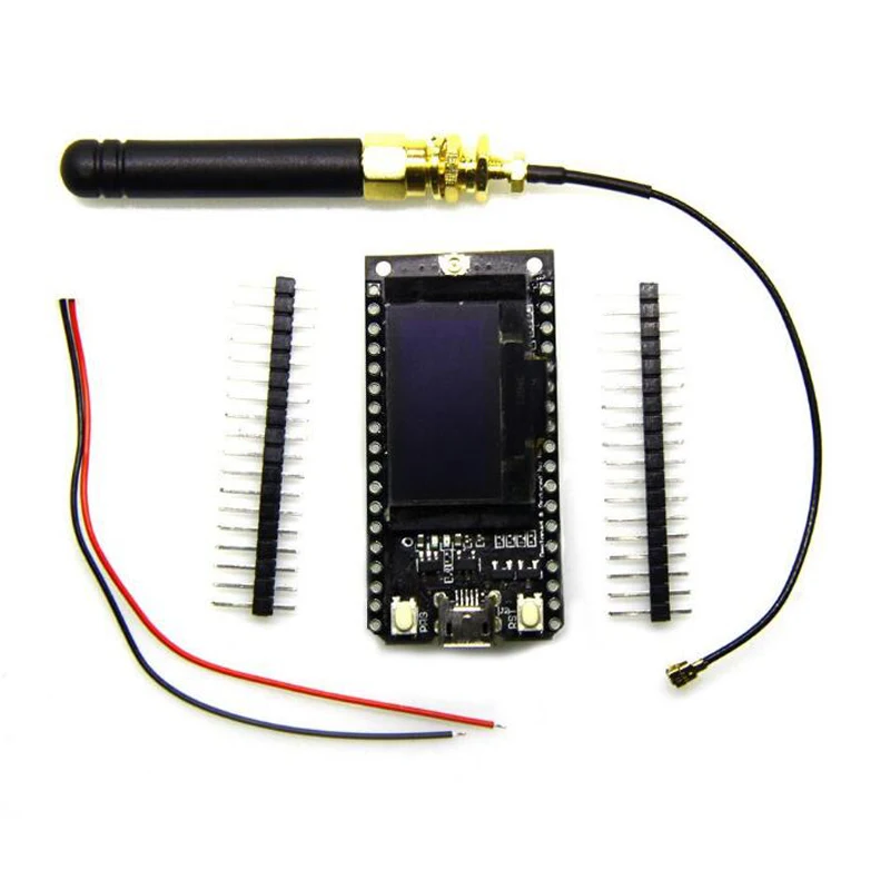 TTGO LORA32 868 МГц 915 ESP32 LoRa OLED 0 96 дюйма синий экран Bluetooth WIFI с кабелем|Печатные платы| |