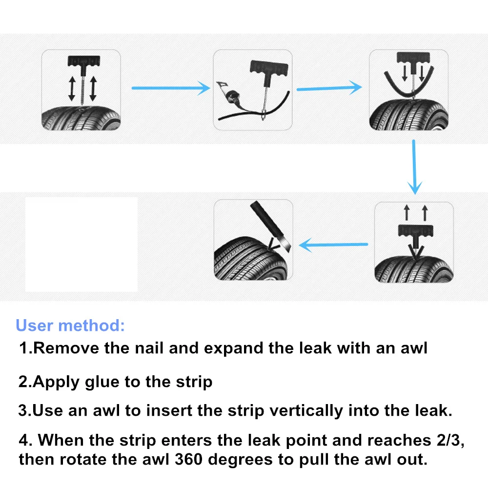 Набор инструментов для ремонта автомобильных шин комплект неутомительных