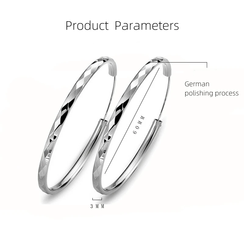 

Fashion Popular Earrings South Korea White Earrings Diamond-shaped Car Flower Earrings Exaggerated Oversized Circle Ear Jewelry