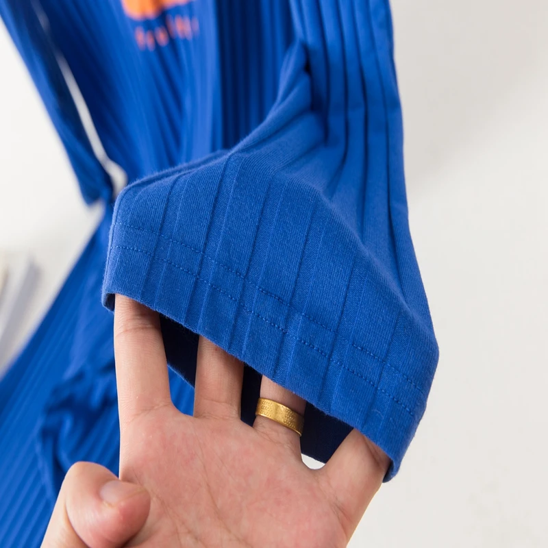 

2020 Fruit Long-Sleeved Nightdress Female Pit Strip 100% Cotton Thin Home Wear Loose Over The Knee Long Sleepwear Nightgown