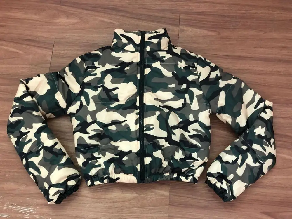 

winter jacket women 2020 new fashion camouflage long sleeve top high street casual lounge wear soft coat tunic