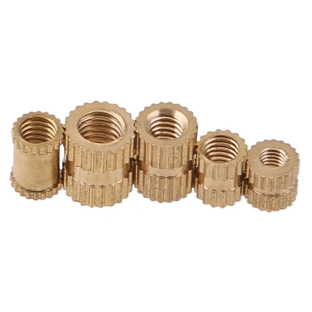 10Pcs 6#-32 Brass Hot Melt Insert Nut Injection Molding Knurled Thread Inserts Nuts Through Hole Embedded Nutsert OD5mm - купить по