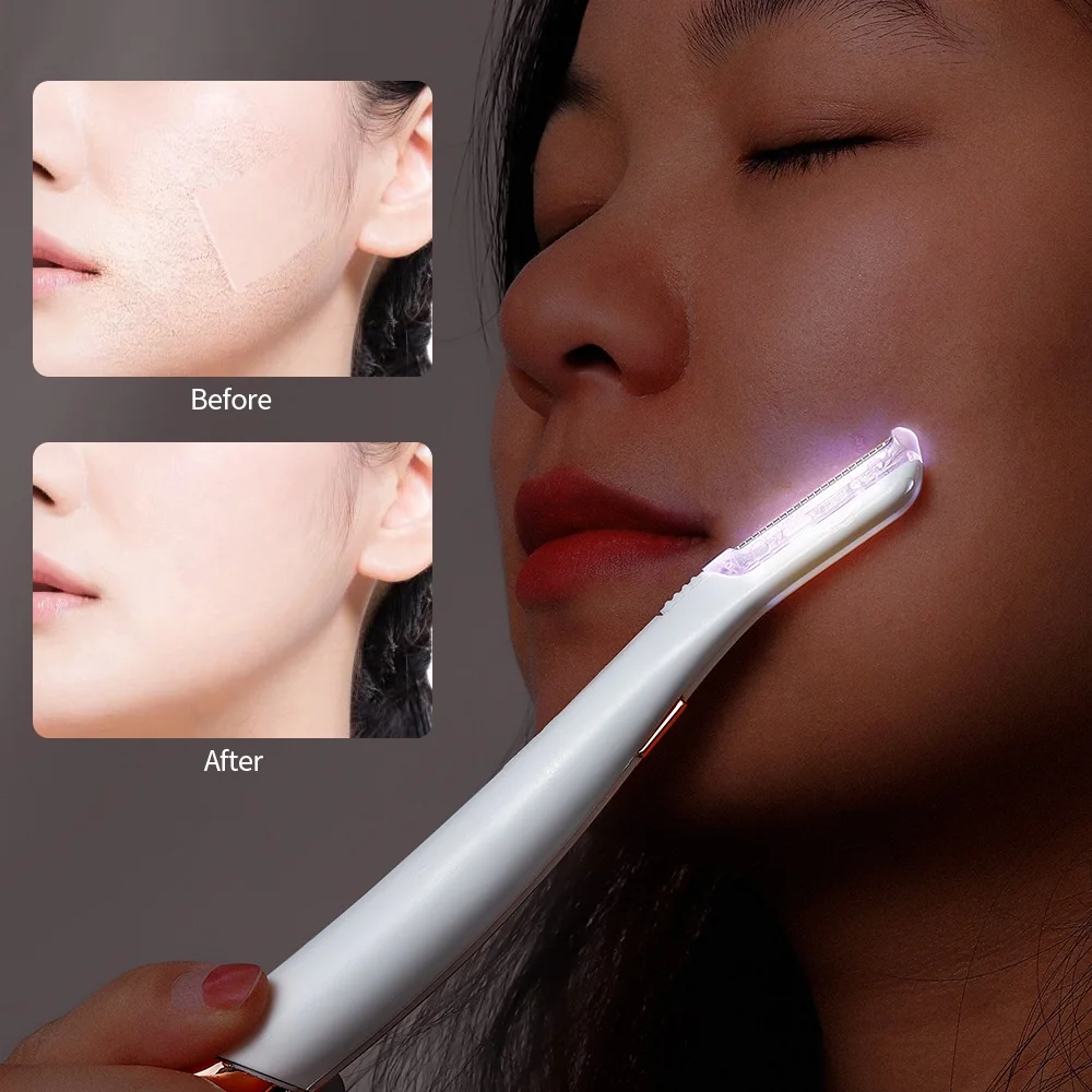 Face Hair Remover Expoliator Eyebrow Trimmer Blades Shaver Knife Blade Painless Exfoliates Dead Skin Neck Clean Tool | Красота и