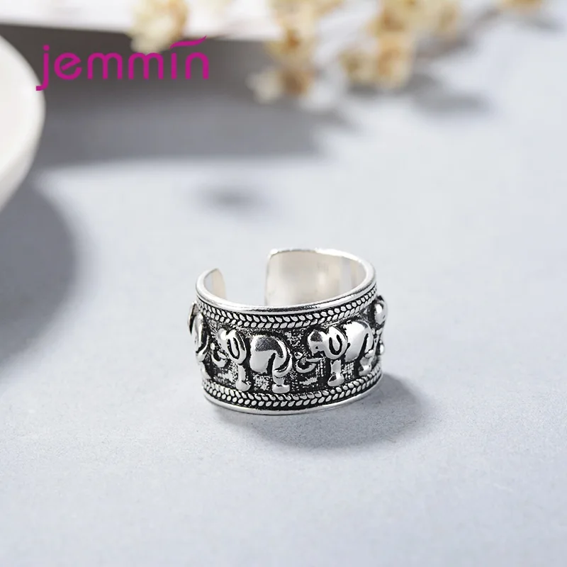 Женские готические кольца в стиле панк 925 пробы Серебряный слон ретро подарок на