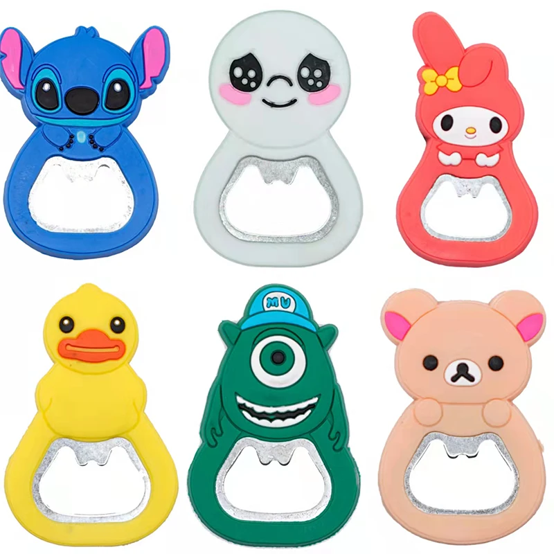 

Bottle Opener Silicone Animal Character Cute Cartoon Beer Stainless Steel Plastic Fridge Magnet