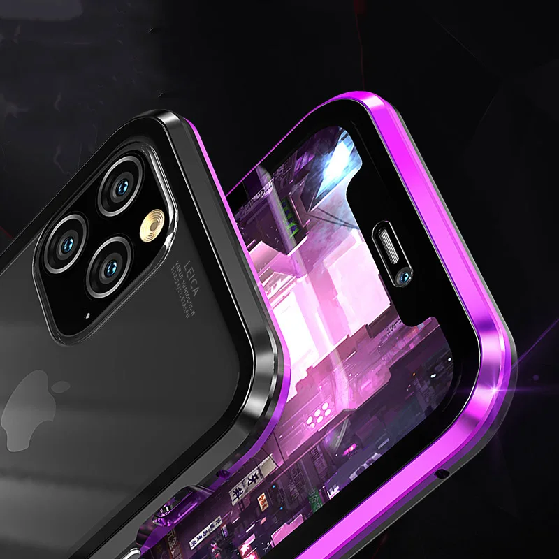 Магнитный чехол для iphone 11 Pro Max полная защитная Броня ударопрочный металлический
