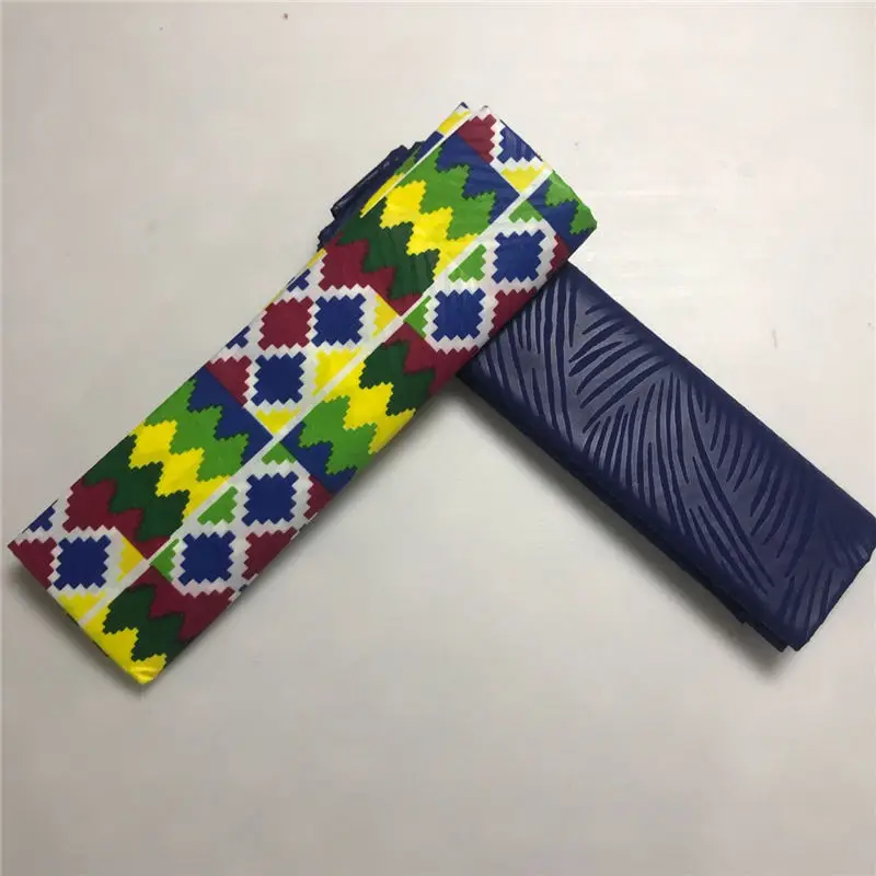 Нигерийский полиэстер воск Анкара Kente Ткань Chitenge Гана воск Африканский Kitenge принты ткань для ткани в 2+ 2 ярдов J30 - Цвет: 32