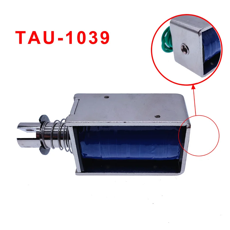 

Штрих 10 мм 24 В постоянного тока TAU-1039 1039B, линейный Электромагнит нажимного типа 12 В