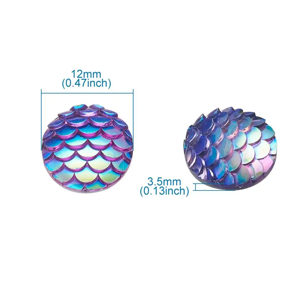 Кабошоны из смолы с плоской задней стороной 48 шт./корт 12x3 5 мм для изготовления