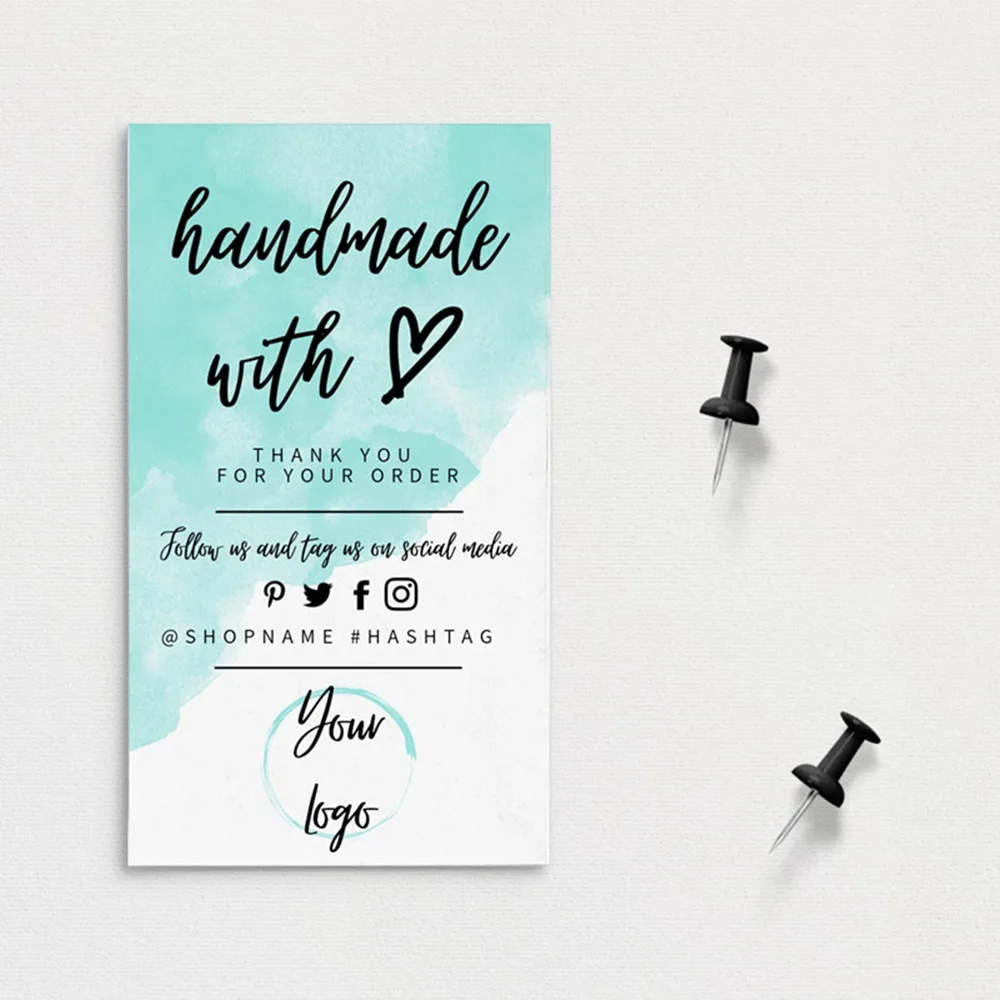 Custom Small Business Insert card Simple Shop Packaging Card Template with Your Logo | Дом и сад