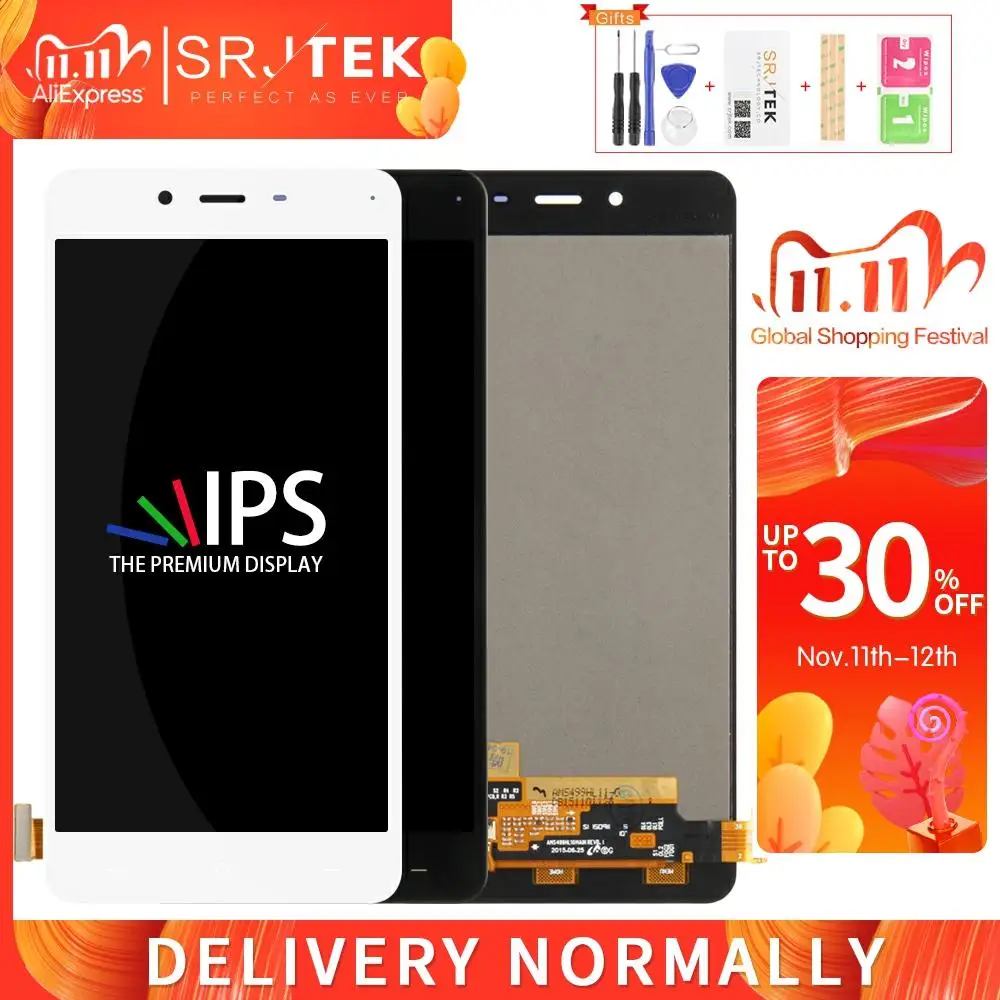 Srjtek для Oneplus X E1003 ЖК дисплей сенсорный экран дигитайзер панель Стекло в сборе 1 +